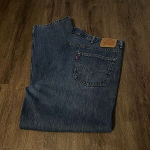 Levis 550 Mens Relaxed Fit Jeans Medium Wash Tagged Size 48x32 Actual 47x31